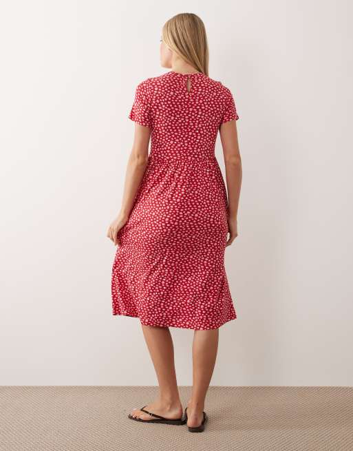 Wednesday's Girl – Rosa, fläckmönstrad midiklänning, 4 av 4
