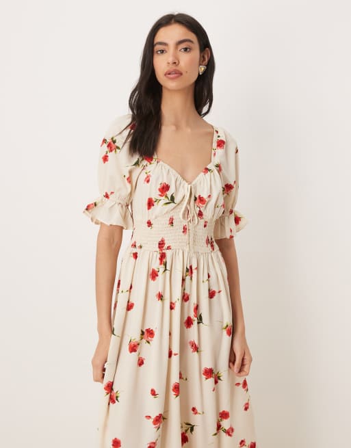 short sleeve floaty dress White Silk Midi Dress: Short Sleeve Beach Wedding Dress