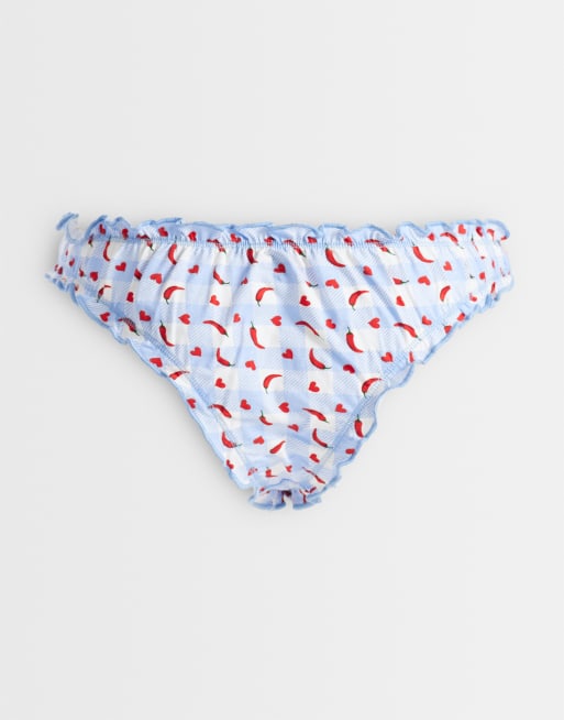 Wednesday's Girl – Slips mit witzigem Brunch-Muster, 3er-Pack, 3 von 3