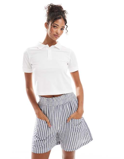 Wednesday's Girl striped shorts in blue
