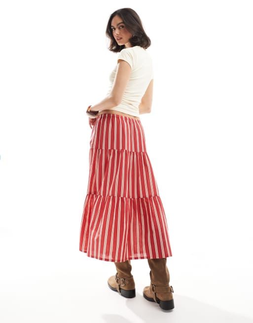 ★MARDI MERCREDI★TWEED A LINE SKIRT_RED★ ☆MARDI MERCREDI☆TWEED A LINE SKIRT_RED☆ (Mardi Mercredi