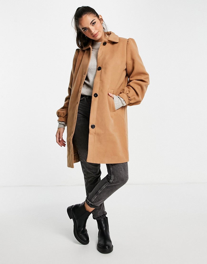 Wednesday's Girl tailored coat-Neutral