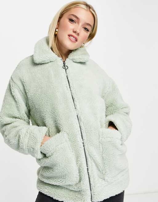 Ladies teddy fleece on sale jacket