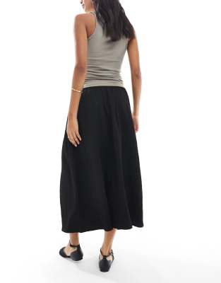Wednesday's Girl Textured Midi Skirt