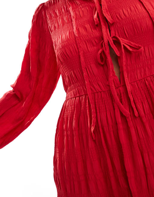 strapless open back dress Rasya One-Shoulder Pleated Maxi Dress main image 0