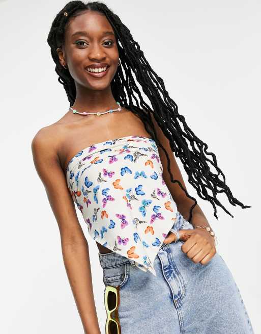 Girl Tørklæde-top sommerfugleprint | ASOS