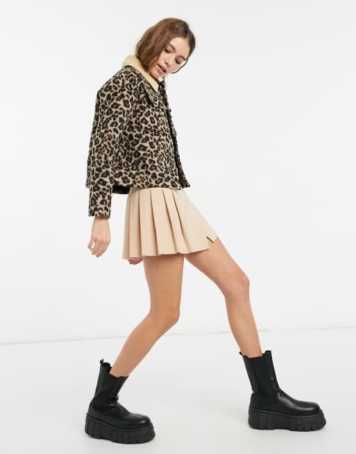 Decjuba leopard hotsell bomber jacket