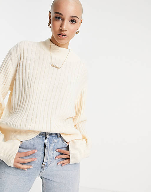 Wednesday's Girl ultimate relaxed jumper in rib knit