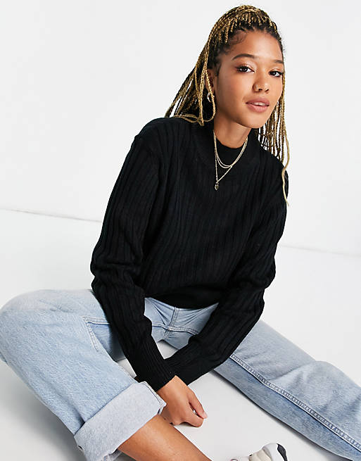 Wednesday's Girl ultimate relaxed jumper in rib knit