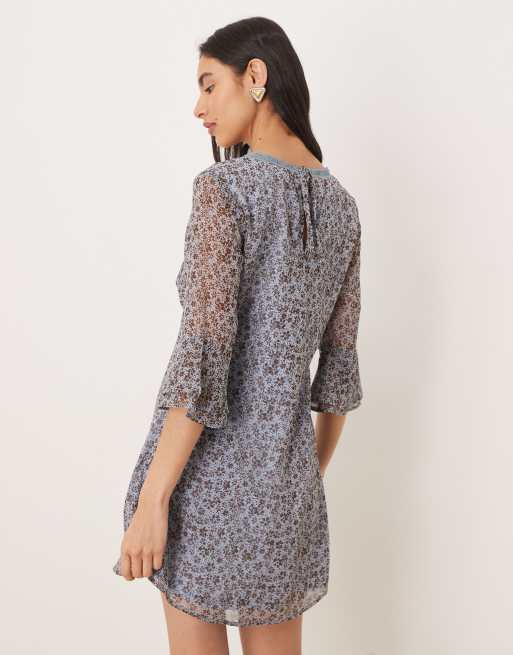 strapless open back dress Flutter Sleeve Maxi Dress - Cattleya Orchid