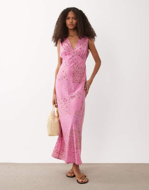 maternity pink dress Maternity Nova Chiffon Dress