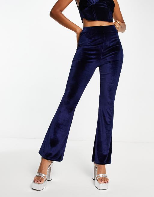 Blue velvet sale flares