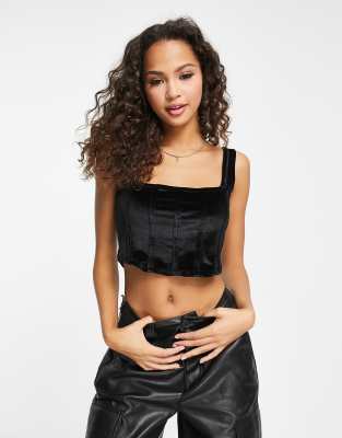 Wednesday's Girl Wednesday's Girl velvet corset in black