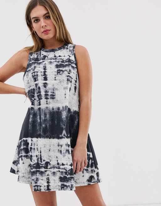 Wednesday's Girl vest swing dress in tie dye | ASOS