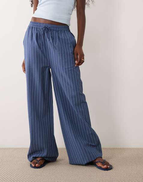 Wednesday's Girl wide leg pants in blue - view 1