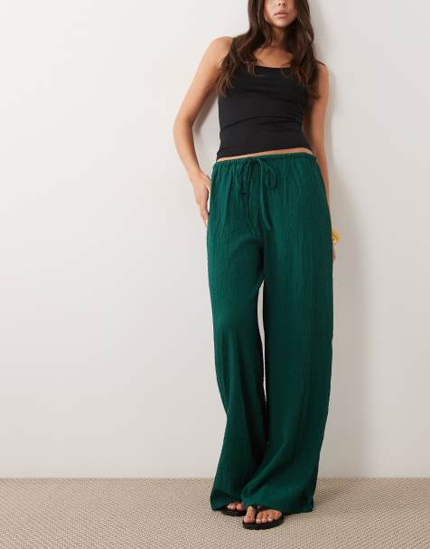 Wednesday's Girl wide leg pants in pineneedle - view 1