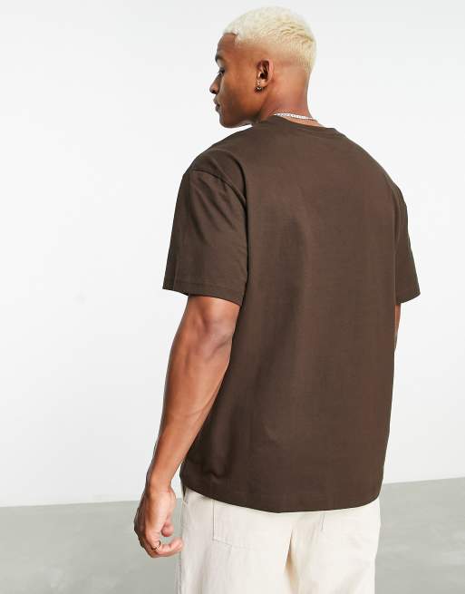 Weekday 2-pack oversized T-shirts in beige and brown | ASOS