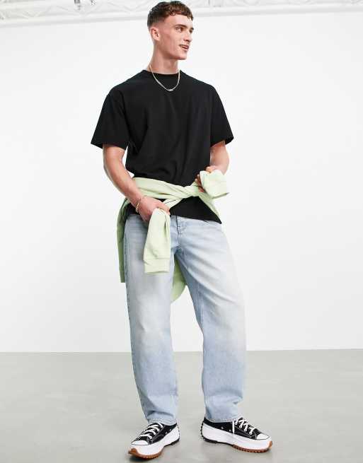Weekday 2-pack oversized T-shirts in black, 4 of 4