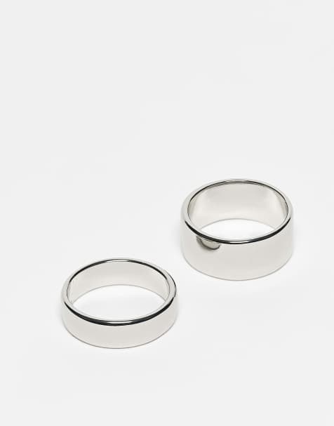 Weekday 2-pack rings in silver - view 1