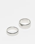 [Weekday] Weekday 2-pack rings in silver L-XL Silver