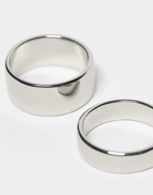 Weekday 2-pack rings in silver, 3 of 3