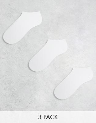 3-pack sneaker socks in white