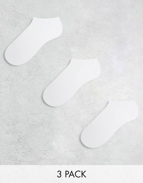 Weekday 3 pack trainer socks in white - view 1