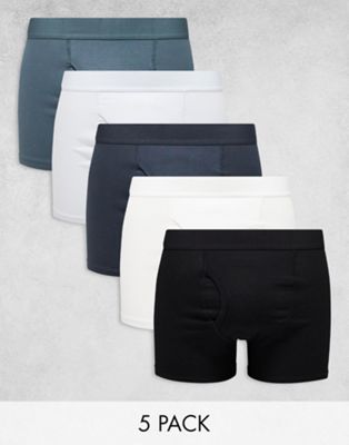 Weekday 5-pack Boxer Briefs In Blue Black And White