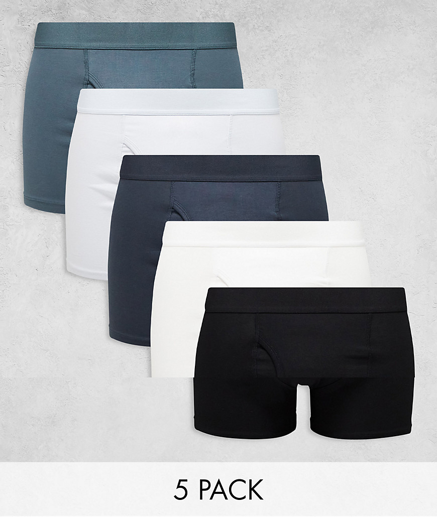 Weekday 5-pack boxer briefs in blue black and white
