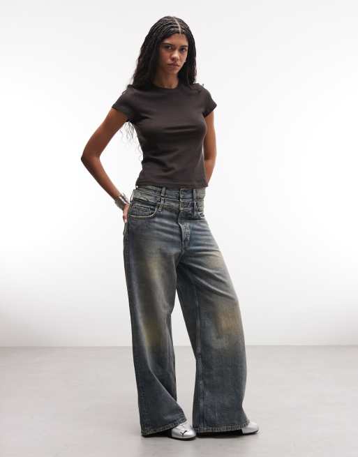 Weekday 90s baby tee in dark brown exclusive to ASOS, 2 of 4