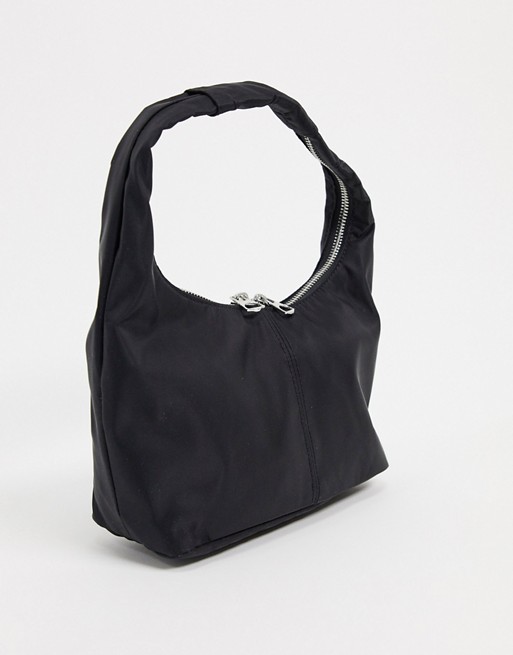 Weekday Abby nylon shoulder bag in black | ASOS