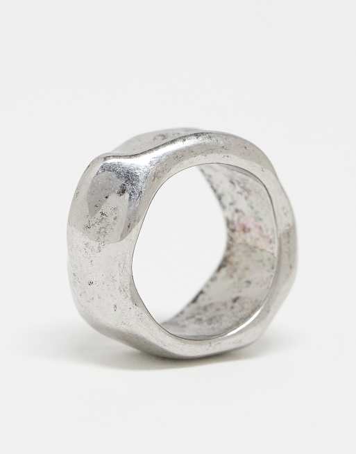 Weekday abstract chunky ring in silver | ASOS