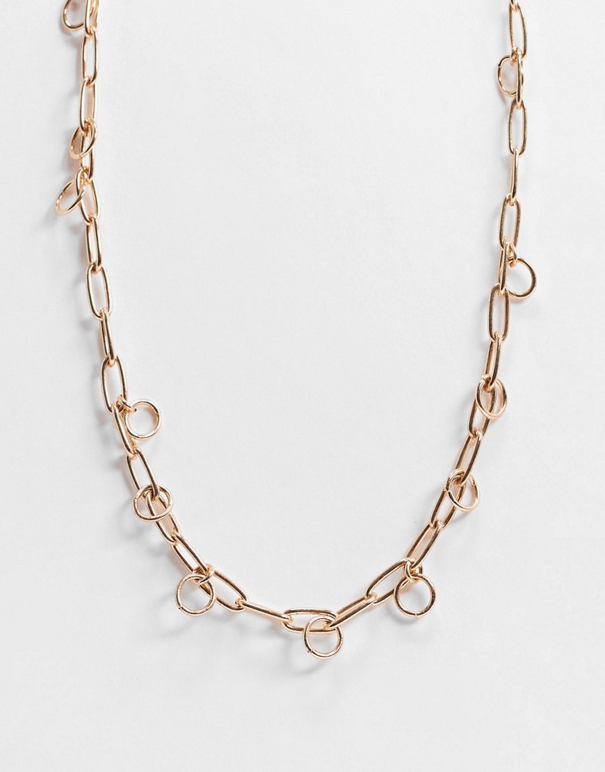 Weekday Accidental link chain necklace in gold