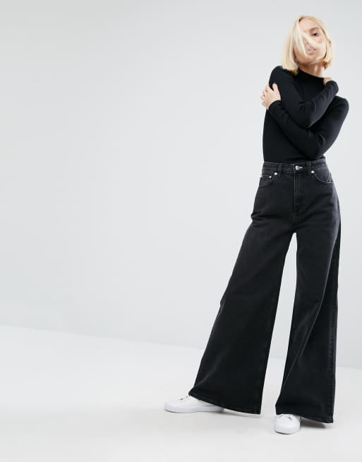 Weekday ace discount wide leg jeans