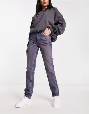 Baggy Jeans,Women Boyfriend High Rise Lavender Jeans