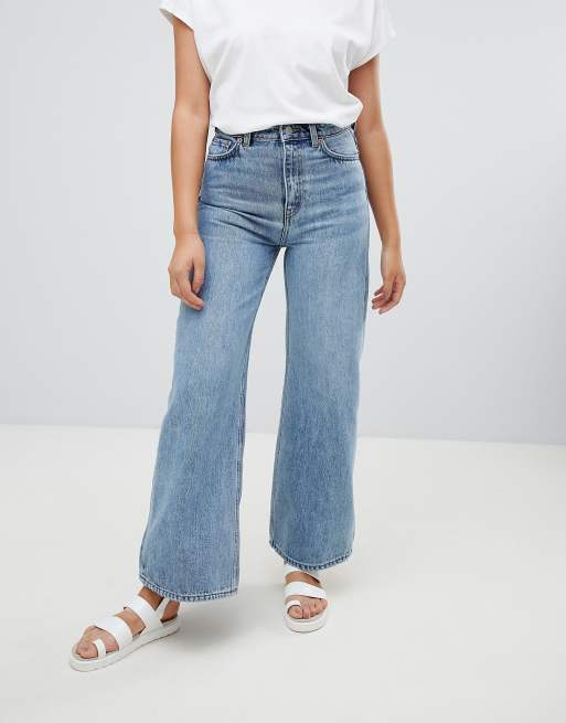 Weekday - Ace - Jean large en coton - Bleu 