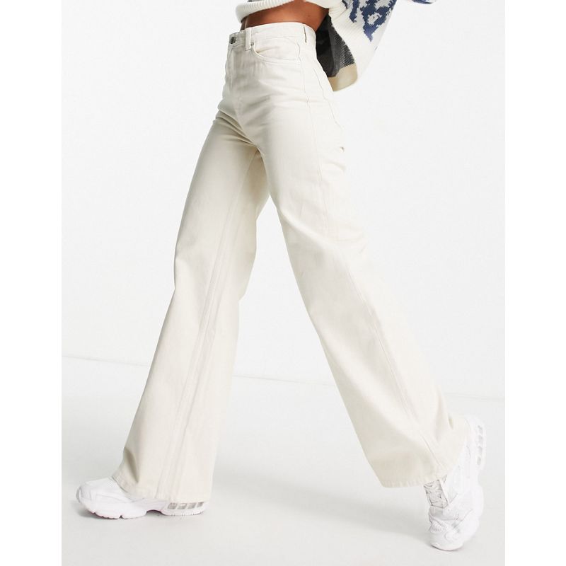 Donna Jeans con fondo ampio Weekday - Ace - Jeans a fondo ampio in cotone organico tinto écru