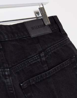 weekday ace tuned black jeans