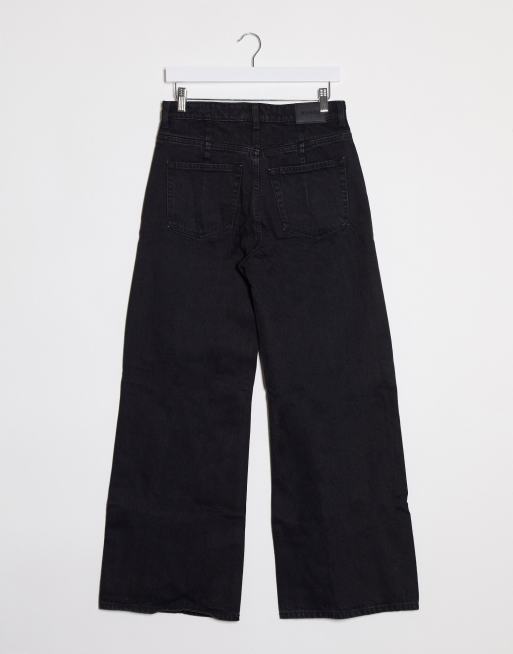 Weekday – Ace – Svarta jeans med raka ben, 3 av 4