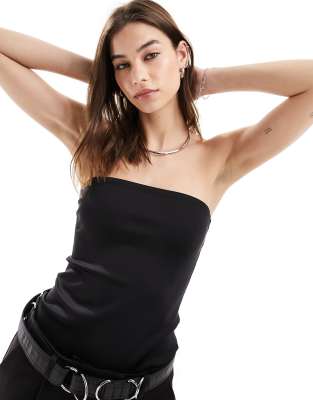 Act scuba bandeau tube top in black