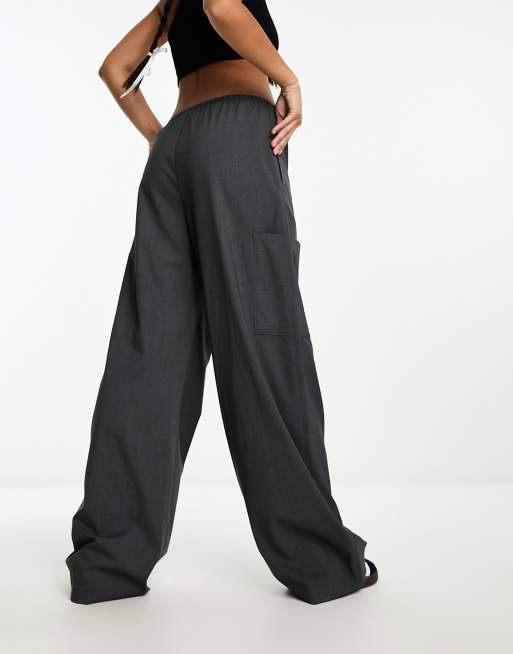 Weekday wide leg outlet trousers