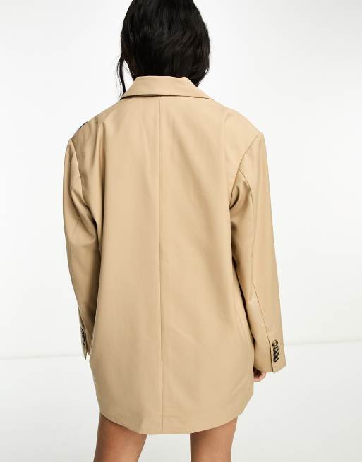 Weekday – Aiden – Beżowa marynarka oversize – część zestawu, 4 z 4