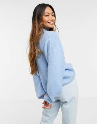 light blue oversized cardigan
