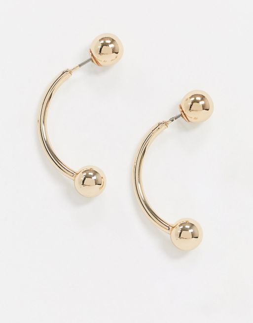 Barbell store earrings gold