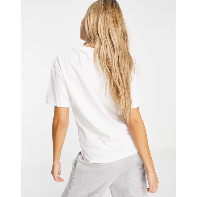 Weekday - Alanis - T-shirt girocollo bianca in cotone organico