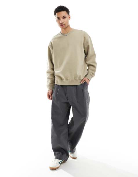 Weekday – Albin – Oversize-Sweatshirt in Beige - view 1