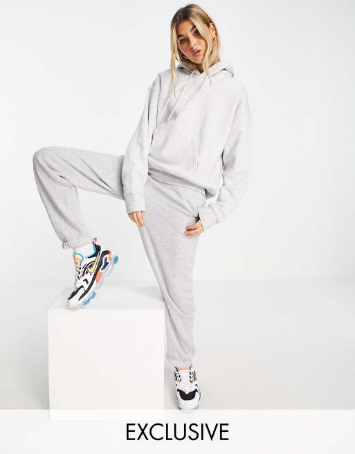 Weekday Alisa cotton blend oversized hoodie in gray heather - GRAY