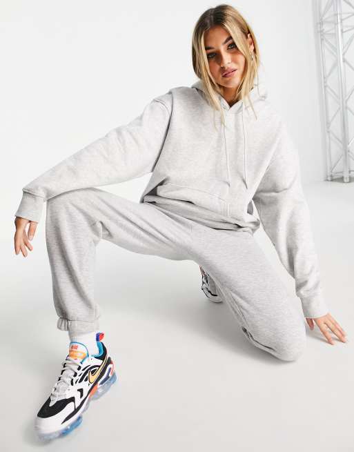 Weekday Alisa cotton blend oversized hoodie in grey marl - GREY | ASOS