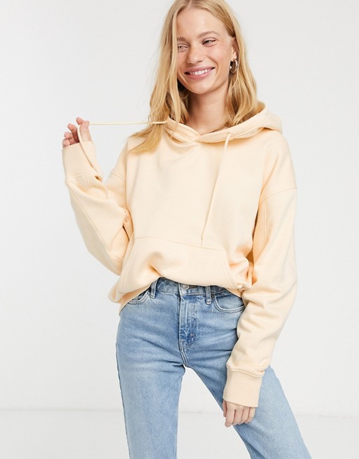 Weekday Alisa oversized hoodie in light yellow