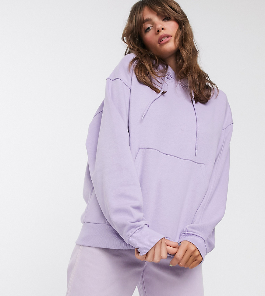 Weekday - Alisa - Oversized hoodie van organisch katoen in lavendelpaars